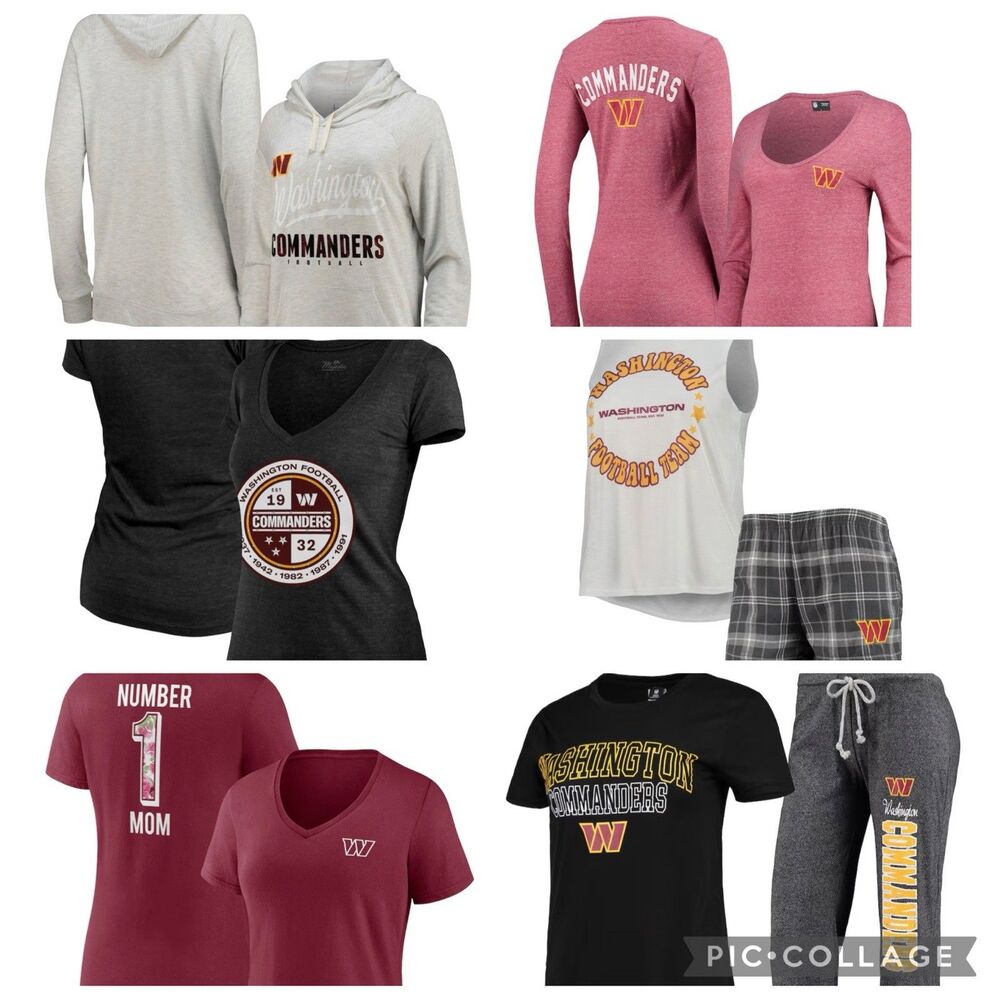 NEW Women’s Size Small Washington Commanders Mixed Clothing Bundle Lot Deal NFL
